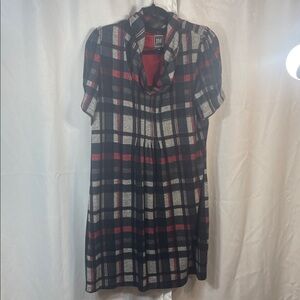 JH Plaid Mini Dress - Red and Black 3